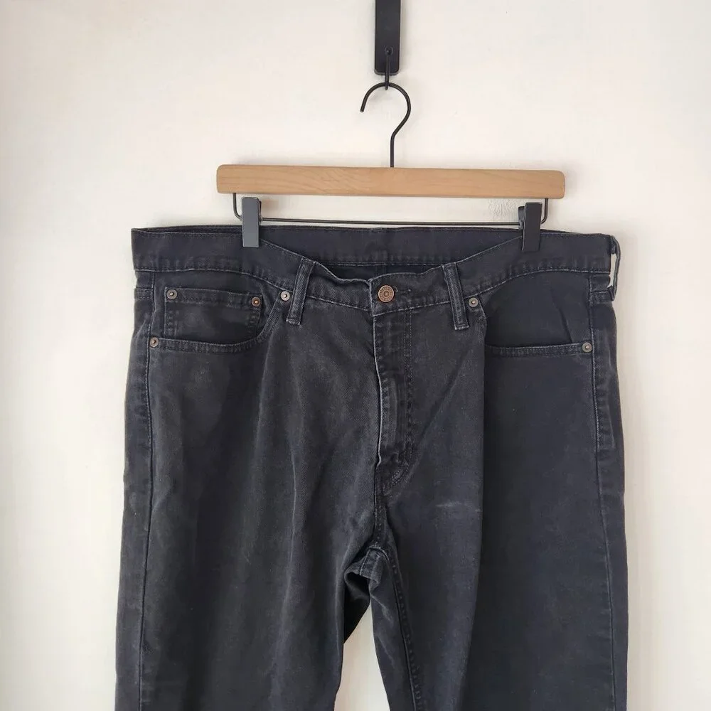 Levi's 541 Athletic Stretch Black Jeans Straight Leg Men's 37x32